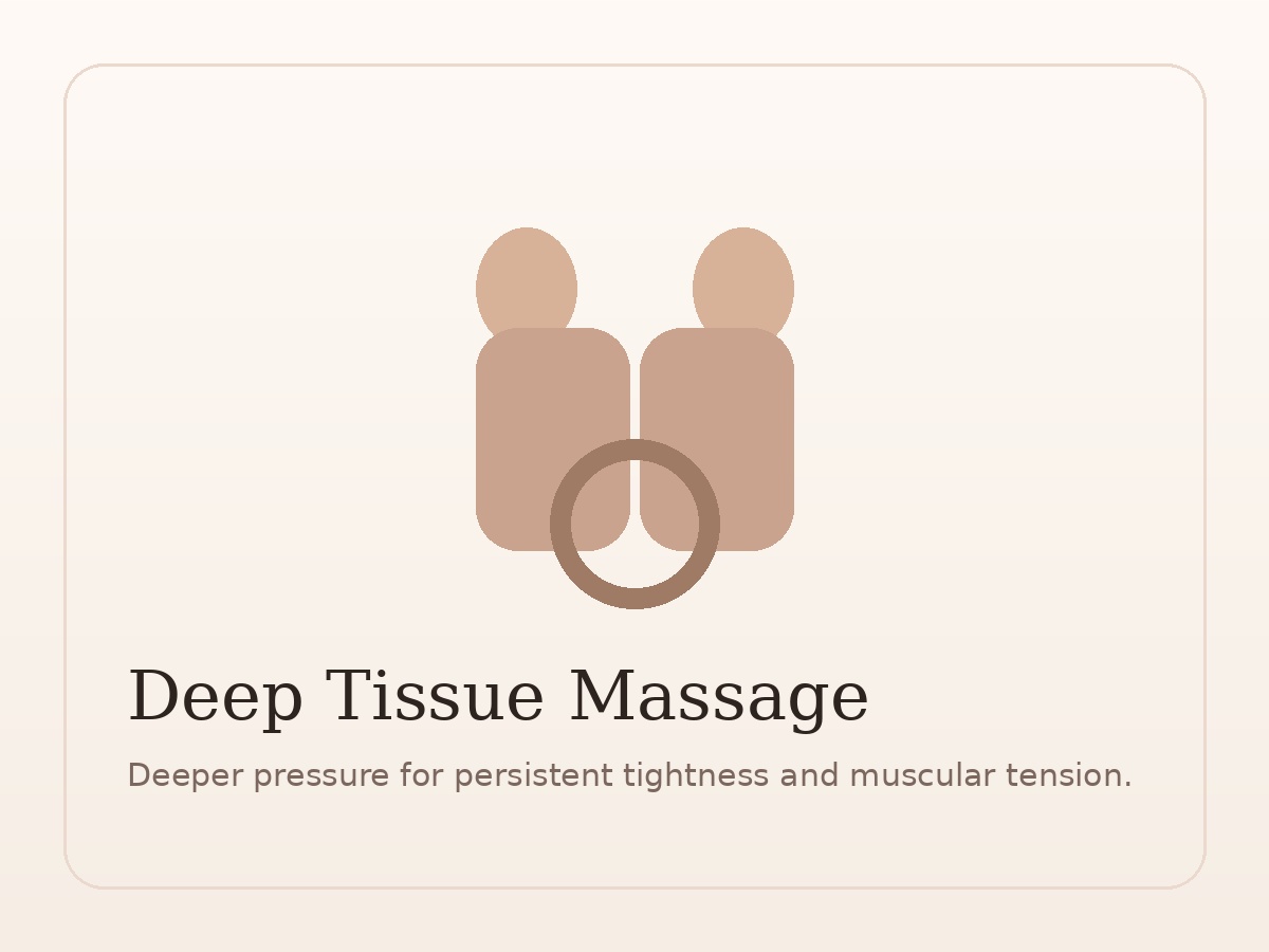 Deep tissue massage service card