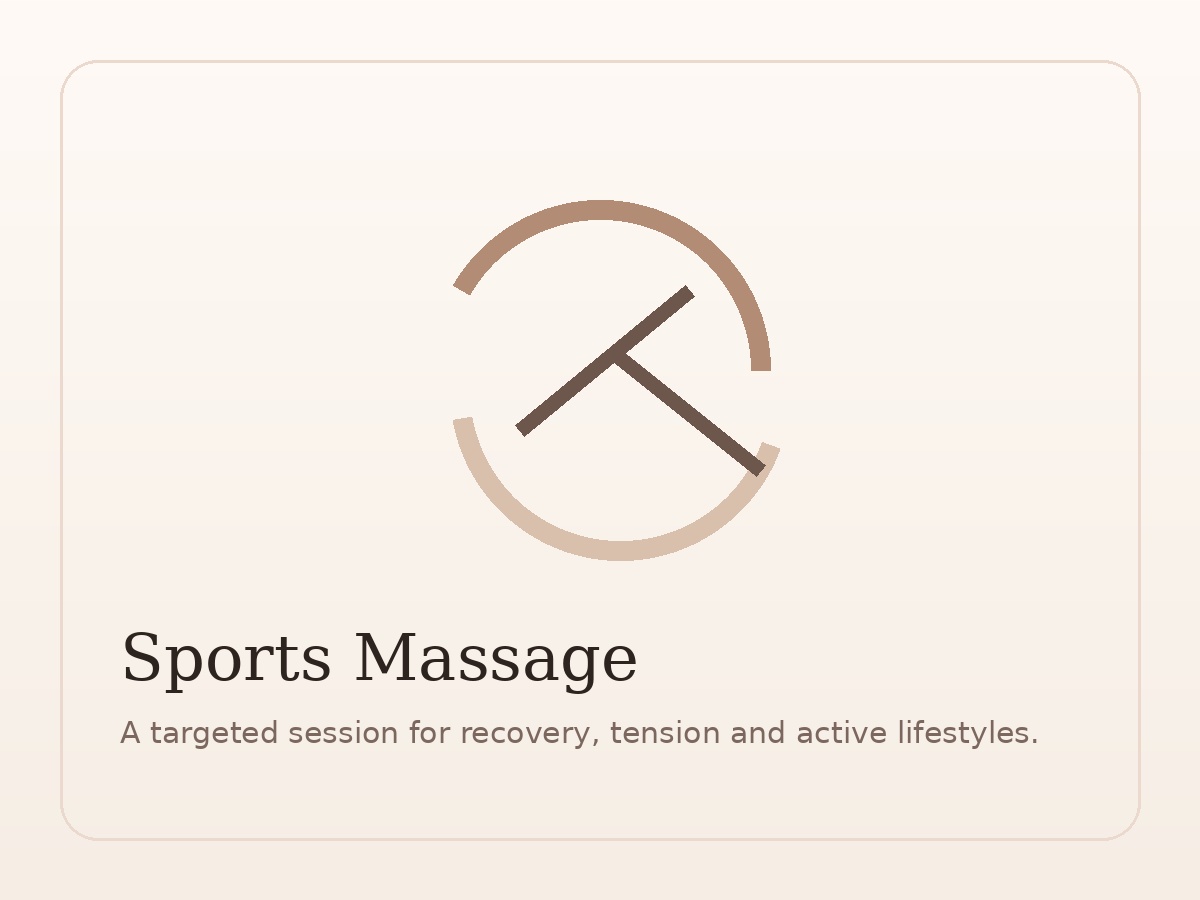Sports massage service card